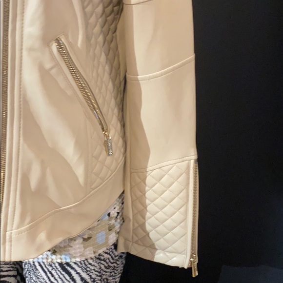 NWT CALVIN KLEIN Faux Leather Motorcycle Jacket - Picture 4 of 9